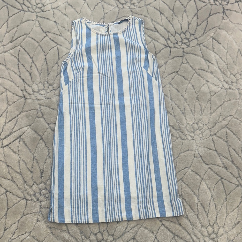 Striped Blue and White Midi Dress